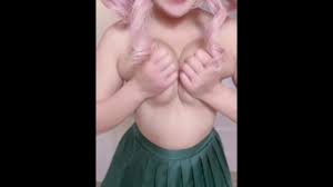 Magic girl cosplay titty drop