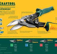 Ножницы по металлу KRAFTOOL "Alligator" 260мм, левые, Cr-Mo 2328-L
