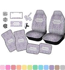 Robot Check Car Seat Cover Sets Elephant Car Custom Car Seat Covers