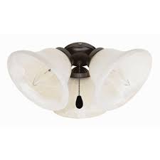 Design House 3 Light Oil Rubbed Bronze Ceiling Fan Light Kit With Alabaster Glass Shades 154187 The Home Depot Ceiling Fan With Light Fan Light Kits Bronze Ceiling Fan