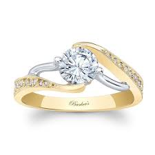 Barkev S Yellow White Gold Engagement Ring 7605lty Barkev S White Gold Engagement Rings Vintage Moissanite Engagement Ring White Gold Morganite Engagement Ring Rose Gold