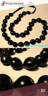 Hawaiian Kukui Nut Lei Necklace Kukui Nut Kukui Neck Jewellery