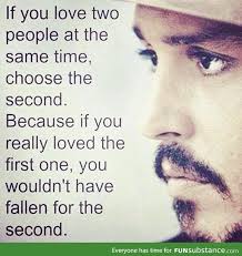 Can You Really Love Two People At Once Though Funsubstance Johnny Depp Quotes Loving Two People Johnny Depp