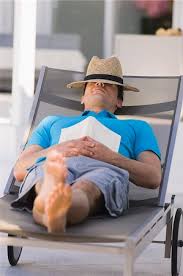 Image result for man asleep in deckchair