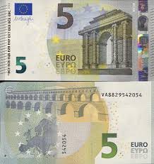 Für die gültigkeit der banknoten ist es unerheblich, welche der vier unterschriften auf ihr abgebildet. 5 Euro 2013 V006