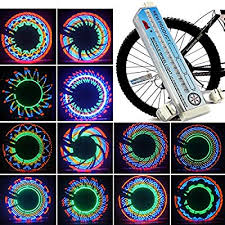 Amazon Com Bike Wheel Light Bicycle Spoke Led Lights Bright Cycling Bikes Bicycles Waterproof Outdoor Valve Flashing Night Light Safe Accessories 32 Pattern Sports Outdoors