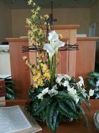 Flowers For Church At Easter Easter Floral Arrangement Easter Flower Arrangements Church Flower Arrangements