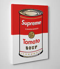 Supreme X Andy Warhol Tomato Soup Campbells Can Gallery Art Canvas Series Campbell Soup Art Supreme Art Art Prints For Sale