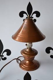 Antique Copper Desk Lamp Vintage Copper Lamp Primitive Lighting Minimalist Desk Lamp Colonial Copper Antique Table Lamps Copper Table Lamp Minimalist Desk Lamp
