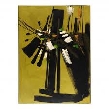Etta Benjamin Cien (American, 1924-2009), Abstract Composition in Green  (Lot 3196