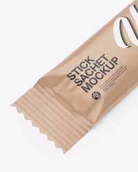 Download Kraft Stick Sachet Half Side View In Sachet Mockups On Yellow Images Object Mockups PSD Mockup Templates