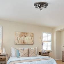 Log Barn Flush Mount Ceiling Light Farmhouse Light Fixtures Ceiling With Faux Wood Finish And Seeded Glass Cover W13 5 Farmhouse Goals