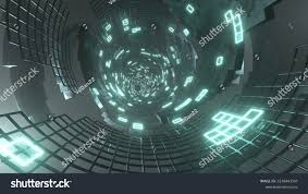 3d Rendering Flight Abstract Sci-fi Tunnel Stock ...