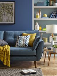 Barton 3 Seater Sofa Blue Sofas Living Room Yellow Living Room Modern Sofa Designs