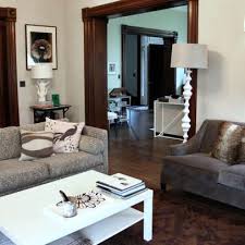Dark Wood Trim Design Ideas Pictures Remodel And Decor Stained Wood Trim Dark Wood Trim Eclectic Living Room