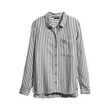 Black And White Striped Blouse H M H M Striped Blouse 6 Long Sleeve Striped Top Clothes Striped Long Sleeve Shirt