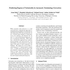 There are many ways look up on youtube to see how look for permanent ink stain removal. Predicting Degrees Of Technicality In Automatic Terminology Extraction Acl Anthology