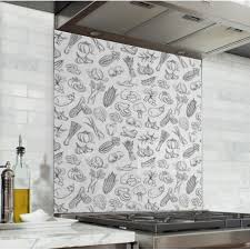 Fond De Hotte Dessins Legumes Verre Et Alu Credence Cuisine Deco Credence Cuisine Cuisines Deco Credence