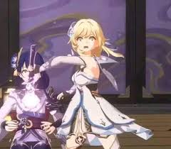 Comment something that will make Lumine do this. Mine would be those  correction jokes : rGenshin_Memepact