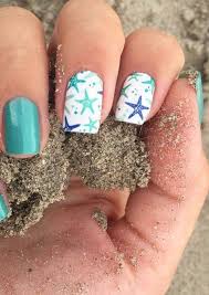 See more ideas about beach nail art, nail art, beach nails. White Green Nail Polish Blue Green Stars Cute Simple Nails Beach Sand Beach Nail Art Beach Themed Nails Nail Art Summer Beach