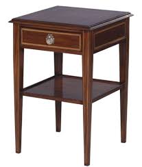 With a square top and tapered plinth base, this unique geometric look goes well with any style and design. Casa Padrino Luxury Art Nouveau Mahogany Wood Living Room Side Table With Drawer Dark Brown Gold 40 X 40 X H 61 Cm Luxury Quality