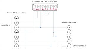 Ruud heat pump thermostat wiring diagram | free wiring diagram : Honeywell T Stat Rheem Heat Pump L E Aux W1 W2 Wiring Questions Diy Home Improvement Forum