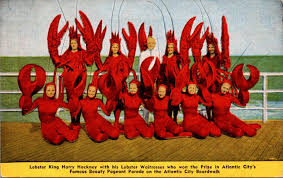 New Jersey Atlantic City Lobster King Larry Hackney With His Lobster  Waitresses