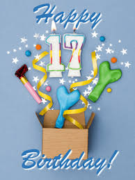 Making a giant greeting card is easy! Fun And Colorful Time Happy 17th Birthday Card Birthday Greeting Cards By Davia