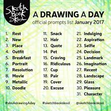 Happy New Year Koosje Koene Sketch Book Drawing Challenge 30 Day Drawing Challenge