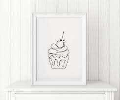 Abstract Cake One Line Drawing Minimalist Wall Art Decor Etsy Minimalist Wall Art Line Art Drawings Printable Wall Art