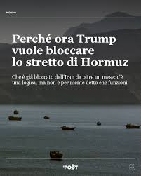 Se nei primi 40 giorni di guerra l'Iran aveva bloccato lo stretto di Hormuz  permettendo soltanto alle loro navi o alle navi autorizzate di  attraversarlo, adesso anche gli Stati Uniti hanno deciso