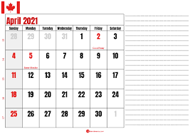 Free pdf calendars, yearly and monthly calendars with 2021 australia holidays. Calendar 2021 April Notes Canada In 2021 2021 Calendar Calendar Calendar Australia