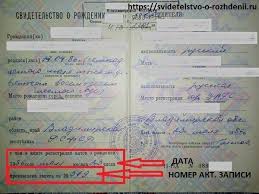 Gde Nomer Aktovoj Zapisi V Svidetelstve O Rozhdenii