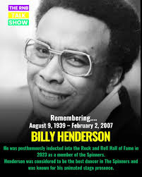 Happy Soul Legend Birthday Billy Henderson Of The Spinners R.I.P American  singer, best known for being an original member and founder of The  Spinners, a soul vocal group. Billy Henderson was born