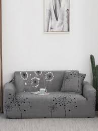 Dandelion Print Stretchy Sofa Cover Without Cushion Cover Shein Usa In 2020 Sofa Covers Cushion Cover Cushions