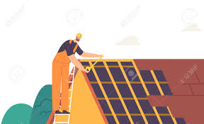Upon the first consultation and inspection of your existing roof, we'll work with you to find the perfect material, style, and layout for your new roof. Roofer Man Residential Building Renovation Roof Construction Worker Character Conduct Roofing Works Repair Home Royalty Free Cliparts Vectors And Stock Illustration Image 164382231