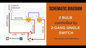 Для просмотра онлайн кликните на видео ⤵. Electrical Tutorial 2 Gang Switch Wiring Actual And Schematic Diagram Youtube