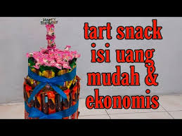 Cara membuat money cake kue kekinian penuh uang karakter spiderman. Cara Membuat Tart Snack Isi Uang Youtube