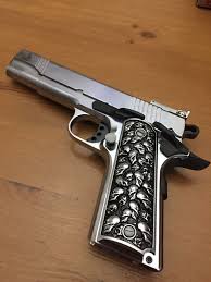 Black And Gold 1911 Grips Pin On Guns