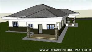 Agak jarang nampak design rumah yang modern ni di malaysia. Pelan Rumah E1 01 Pelan Rumah Banglo Setingkat 4 Bilik 2 Bilik Air Youtube