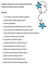 Trivia quiz questions about things that happened in the year 1923. Christ The King Parish Cockfosters Week 5 General Knowledge Quiz Questions Best Of Luck Facebook