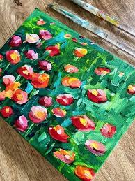 Check spelling or type a new query. Easy Acrylic Painting How To Paint A Field Of Flowers With Acrylic Paint On Canvas For Beginners Elle Byers Art