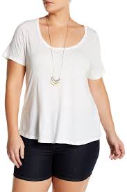 Melrose And Market Peekaboo Back Tee Plus Size Nordstrom Rack