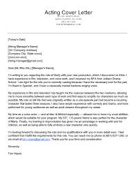 Do you know how to write a cover letter? Acting Cover Letter Example Resume Genius