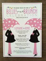 These Bellies Brunch Invitations Are Perfect For A Joint Baby Shower Contact My Menuista T Joint Baby Showers Double Baby Showers Baby Shower Invites For Girl