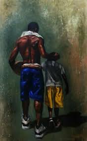 Black talks about the difference of raising boys and girls. Fatherhood Black Father And Son Art Father