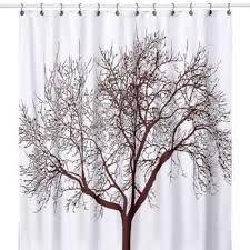 Black And White Fabric Shower Curtain Tree Brown 70 Inch X 72 Inch Fabric Shower Curtain Vintage Shower Curtains Tree Shower Curtains Fabric Shower Curtains