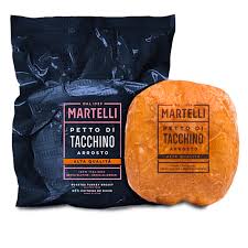 Petti di pollo 95%, succo di limone, amido di patata, sale, destrosio, addensanti: Unsere Gebratene Putenbrust 100 Italienische Qualitat Martelli