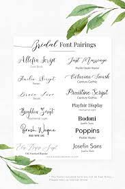 Bridal Font Combinations You Can Use In Corjl Wedding Invitation Fonts Wedding Fonts Combinations Invitation Fonts
