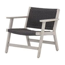 Delano Grey Teak Outdoor Rope Chair Outdoor Chairs Gray Patio Furniture Teak Patio Furniture